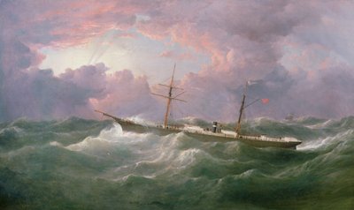 Porträtt av "Isis", ett ång- och segelskepp av Samuel Walters